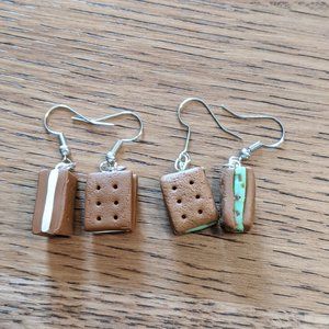 Scented Ice Cream Sandwich Earrings
